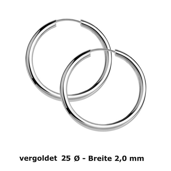 5452RH-25 Rohrcreole 2,0 925/- rhodiniert