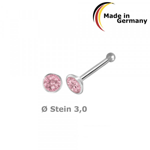 5375Kpi nose stud CZ 3,0 925/-