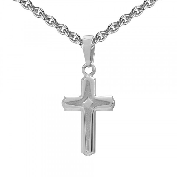5669RH Anhänger Kreuz 925/- rhodiniert