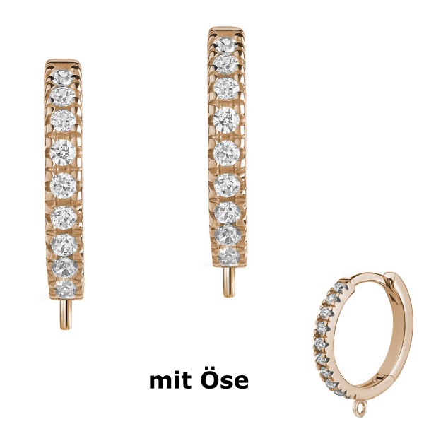 8612VR earring with open loop 925/-