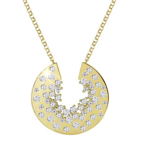 10000PL Collier CZ 925/- plattiert