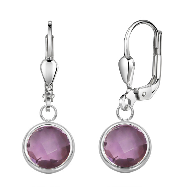 3621eAM Ohrhänger echt Amethyst 925/- anlaufgeschützt