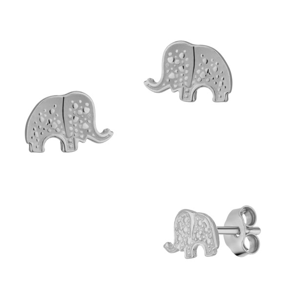003498-200400--3498RH Ohrstecker Elefant 925/- rhodiniert