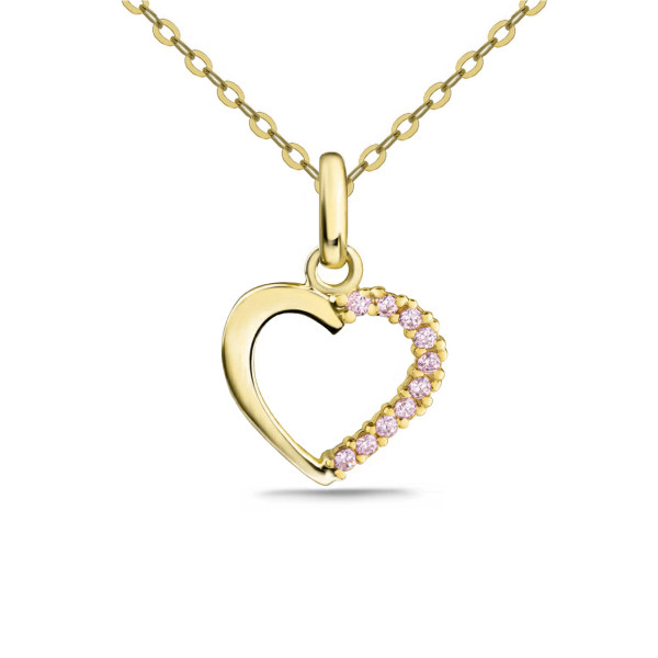 2421ah pendant heart pink 333/-