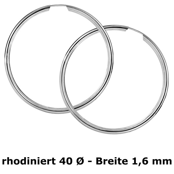 005451-201005--5451RH-40 Rohr-Creolen 1,6 925/- rhodiniert