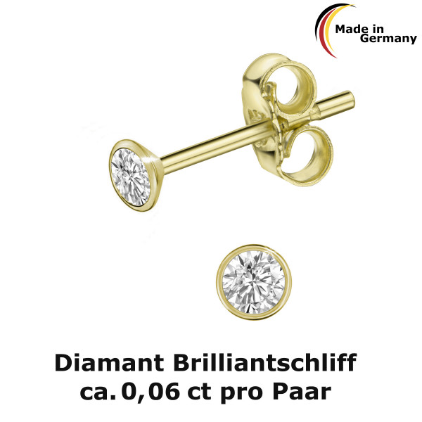 2168DIA earring diamond (approx. 0,06ct) 585/-