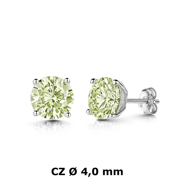 3410PE Ohrstecker 4,0 925/- rhodiniert