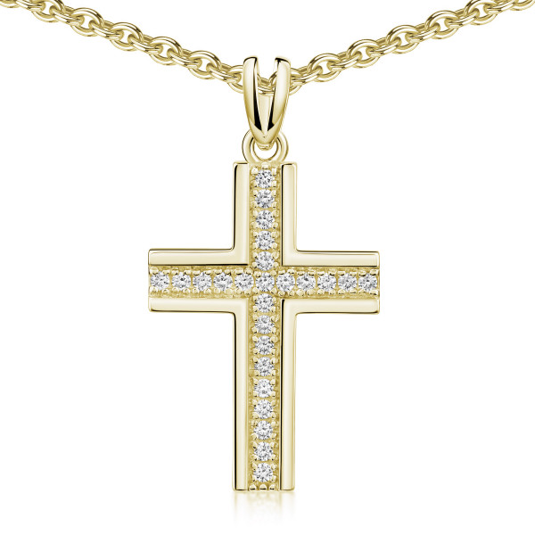 3838VG Anhänger Kreuz 925/- vergoldet