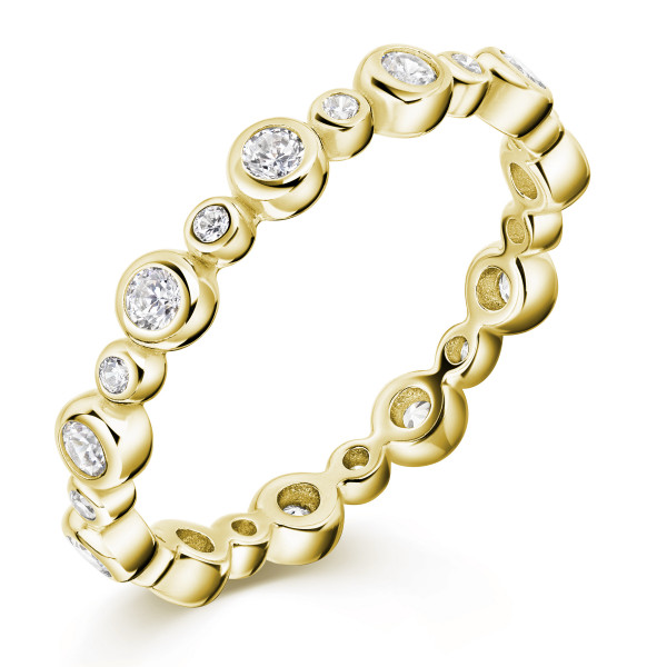 8821VG Ring CZ 925/- 3/000 vergoldet
