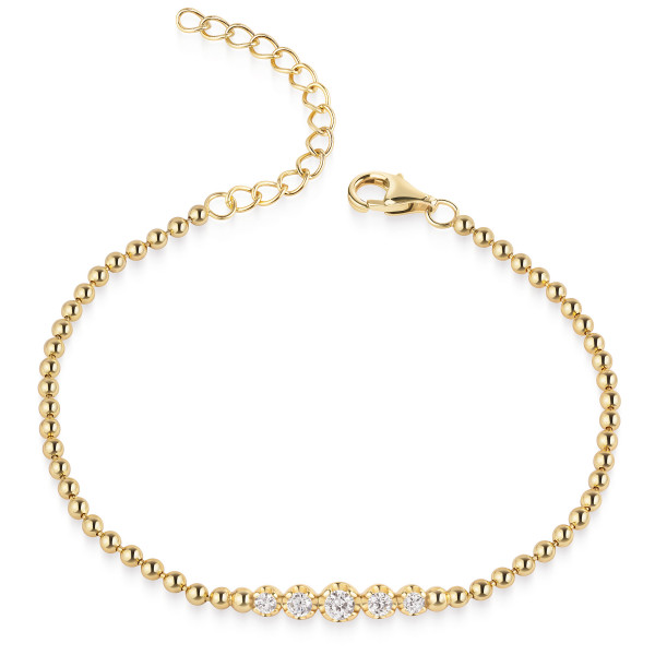 008828-230204-016--8828VG Armband Kugel CZ 925/- gelb vergoldet