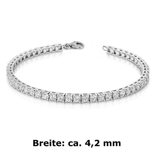 9467-4,2 Armband -Tennis Stotzen- (CZ ca. 4,0) 925/- rhodiniert