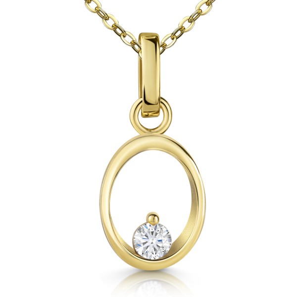 2331ah pendant oval CZ 585/-
