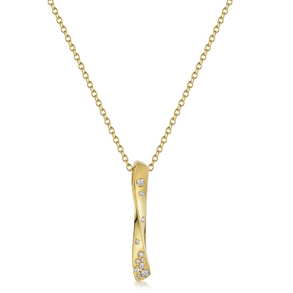 008922-231104-042--8922VG Collier CZ 925/- gelb vergoldet