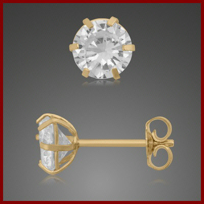 006532-400404--6532 Ohrstecker CZ 585/-