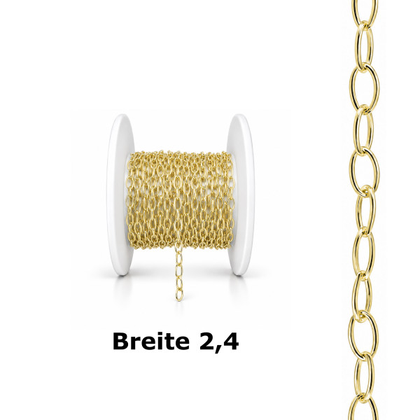 99506VG-100 Anker-chain by meter weit 2,4 925/- 3/000 plattiert