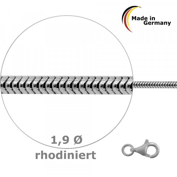 9687RH echte Schlangen-Kette 1,9 925/- rhodiniert