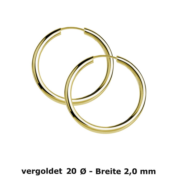 5452VG-20 Rohrcreole 2,0 925/- vergoldet