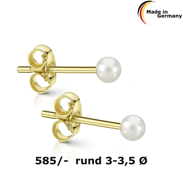 2242 Perlstecker rund 3-3,5 585/-