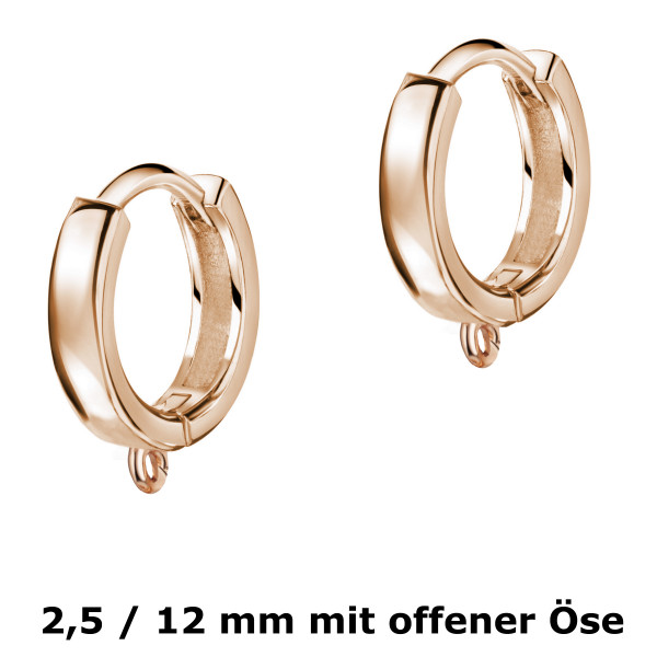 008638-221004--8638öVR Scharniercreole mit offener Öse 925/- rosé vergoldet