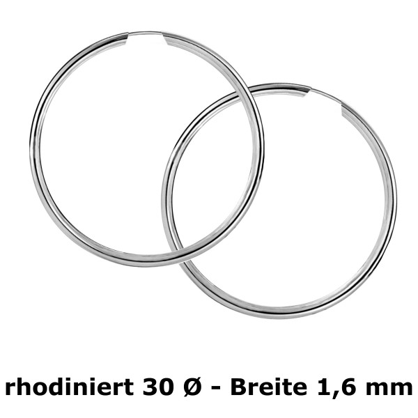 005451-201004--5451RH-30 Rohr-Creolen 1,6 925/- rhodiniert