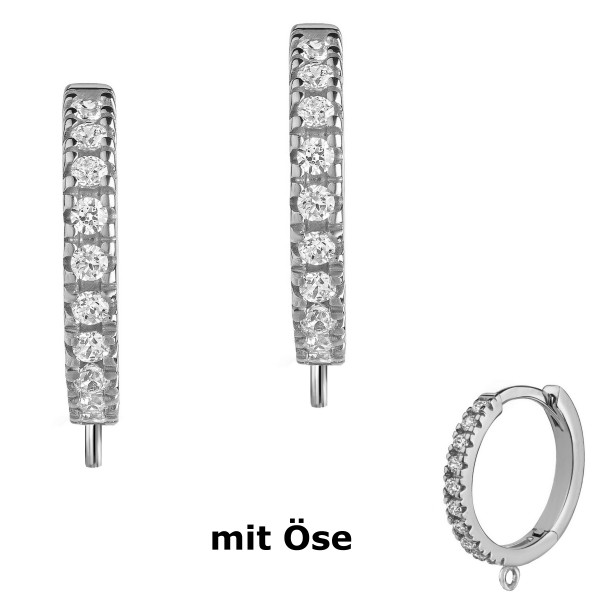 8612RH earring with open loop 925/-