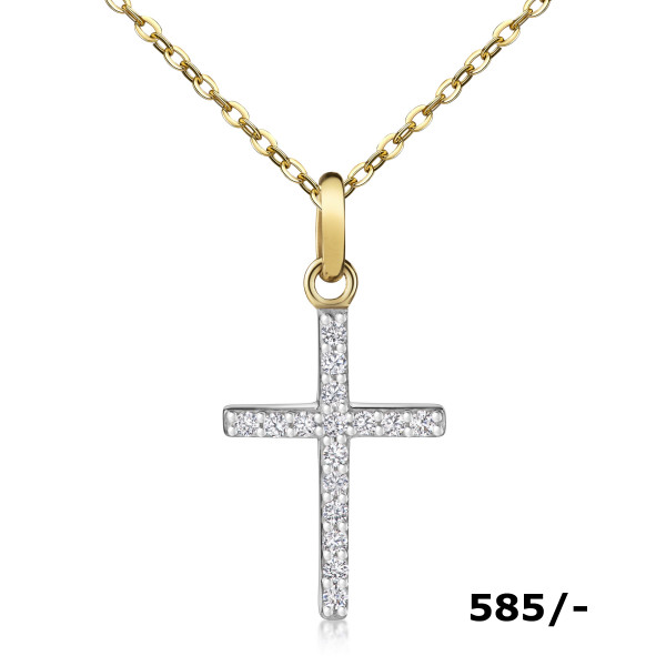 002472-400104--2472 Kreuz- Anhänger CZ 585/-