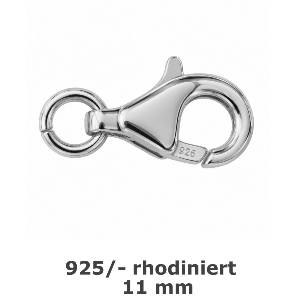 F9011RH Furnitur Karabiner 925/- rhodiniert (3 Stück Verpackungseinheit)