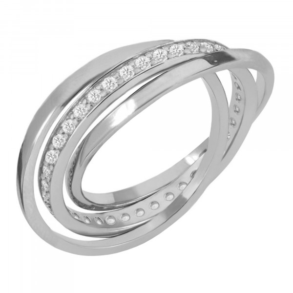 8256RH Ring CZ 925/- rhodiniert