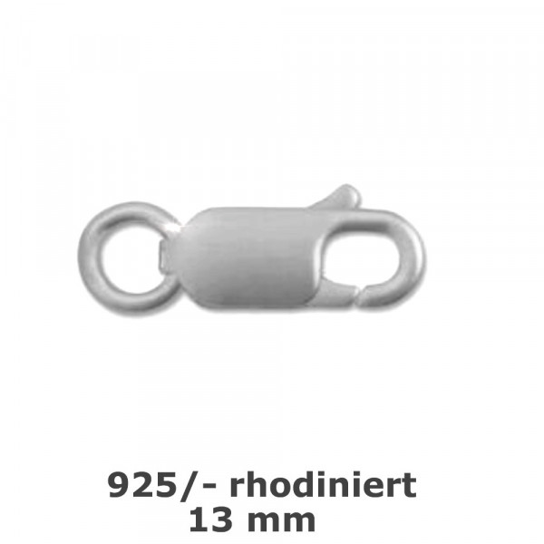 F9015RH Furnitur Karabiner 925/- rhodiniert (3 Stück Verpackungseinheit)