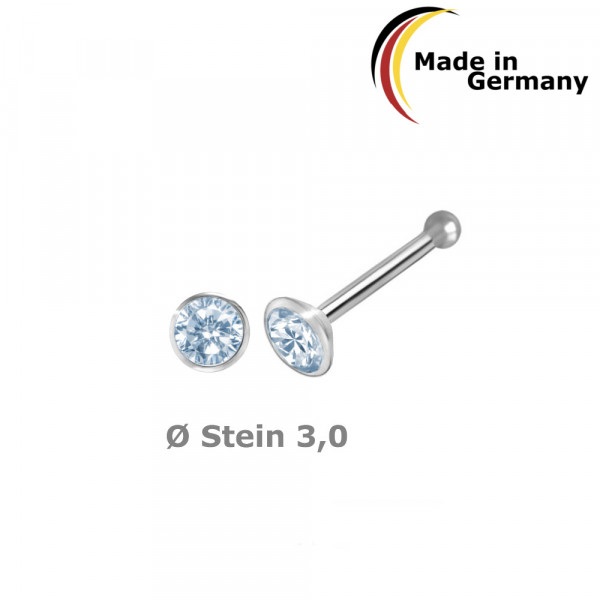 5375Kaq nose stud CZ 3,0 925/-
