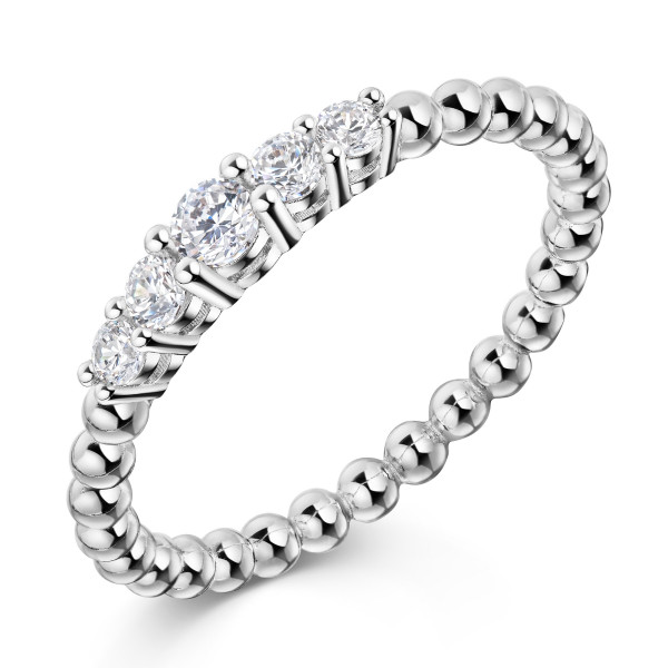 8823 Ring CZ 925/- rhodiniert