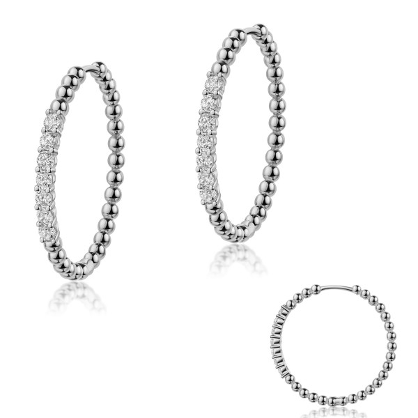 005624-201004--5624RH Creolen CZ+Kugel 925/- rhodiniert