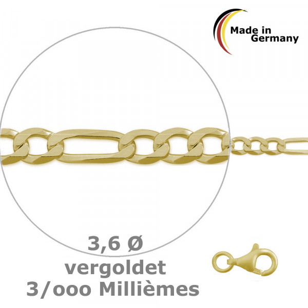 9581VG-19 figaro-bracelet (Ø 3,6) 925/-