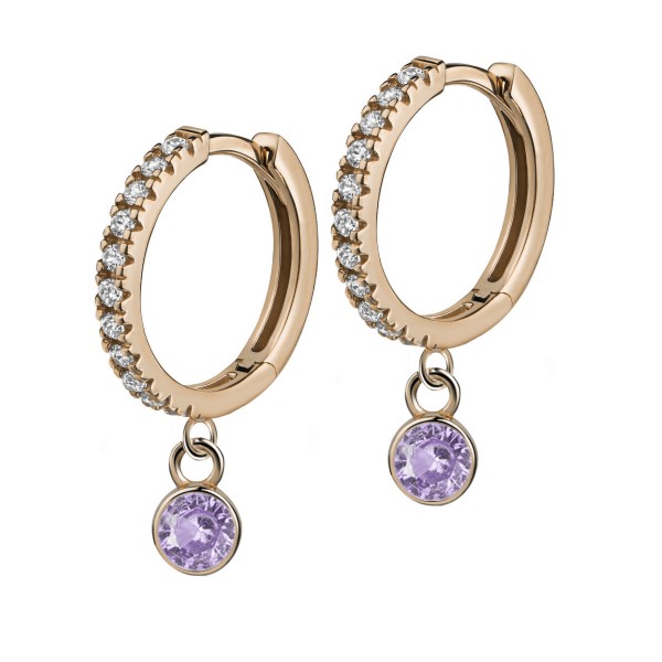 8625VRam Creolen 925/- rosé vergoldet