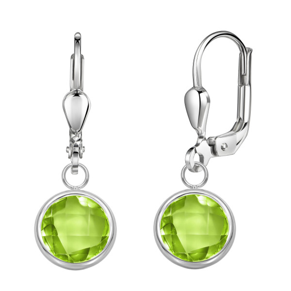 3621ePE Ohrhänger echt Peridot 925/- anlaufgeschützt