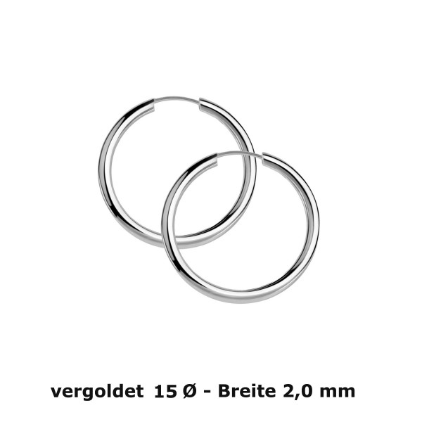 5452RH-15 Rohrcreole 2,0 925/- rhodiniert