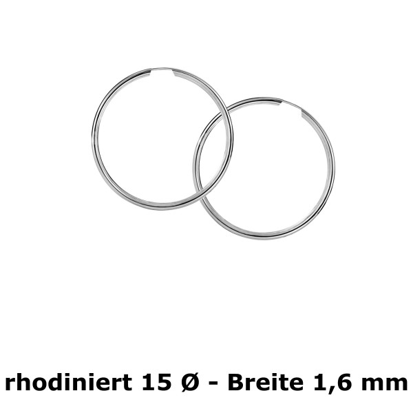 005451-201001--5451RH-15 Rohr-Creolen 1,6 925/- rhodiniert